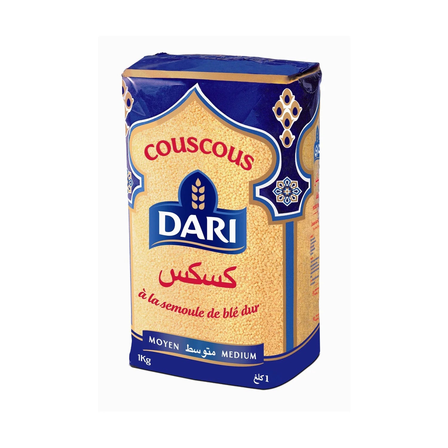 Dari couscous packaging on a white background