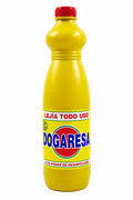 A yellow plastic bottle of Dogaresa disinfectant with a red cap and a yellow label featuring the brand name 'DOGARESA' in blue inside a red circle.