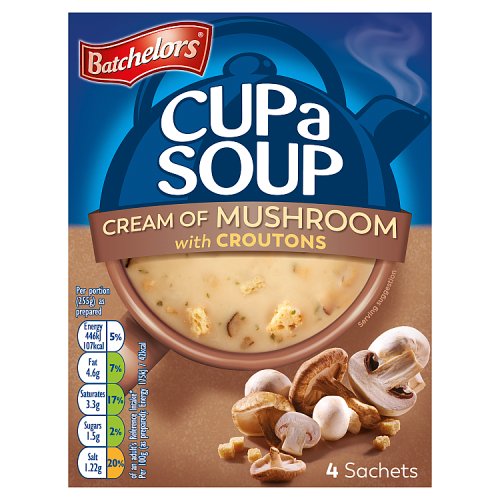 cup a soup, mushroom flavour with croutons