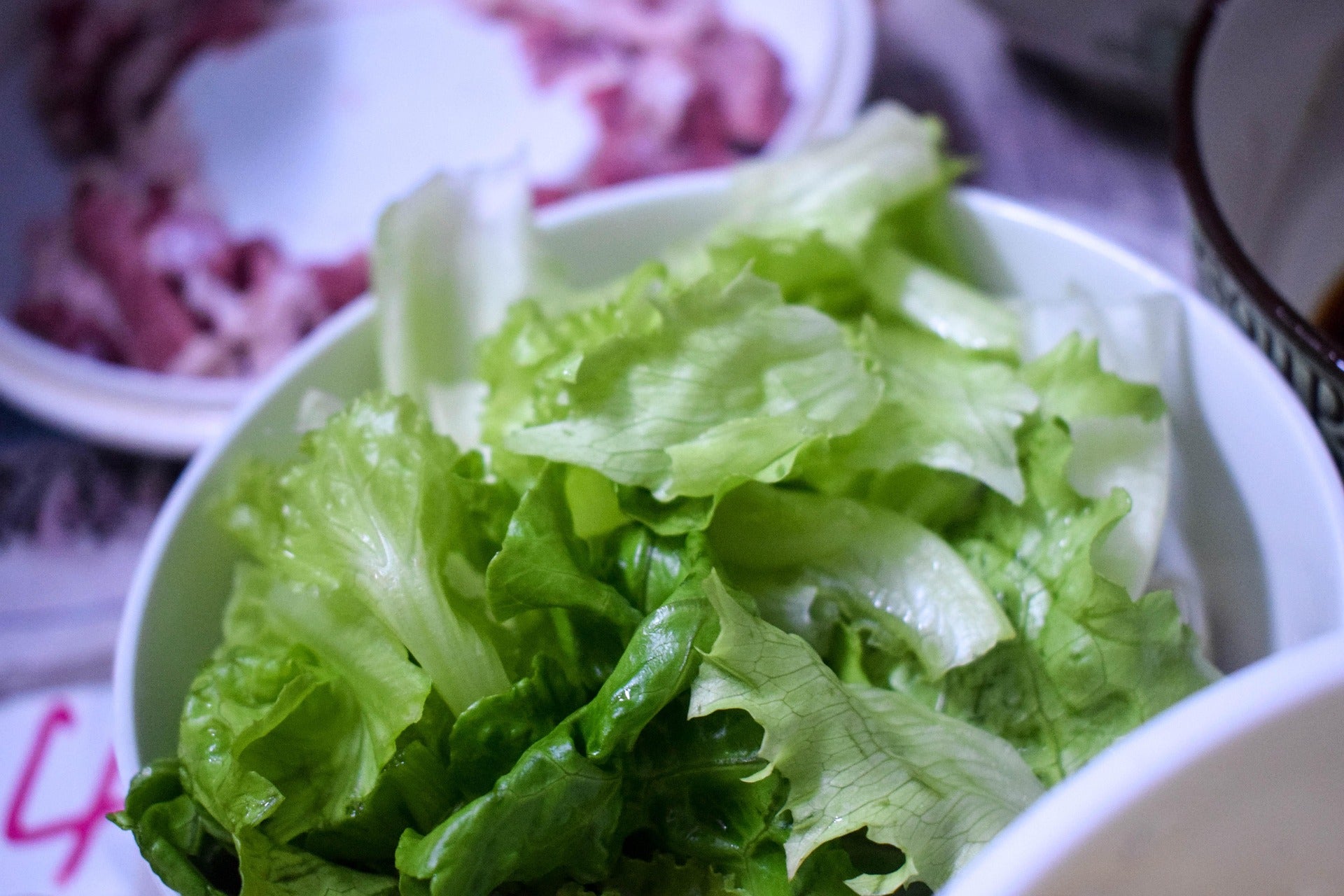 close up of iceberg lettuce 